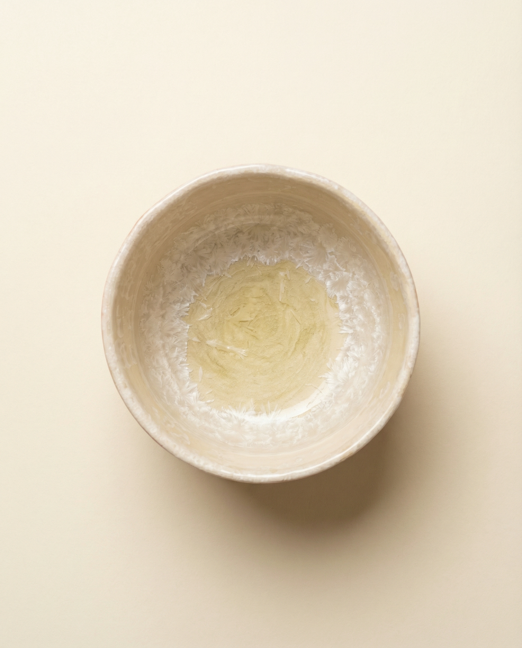 Blush Horizon Matcha Chawan — Crystal Bloom Glaze