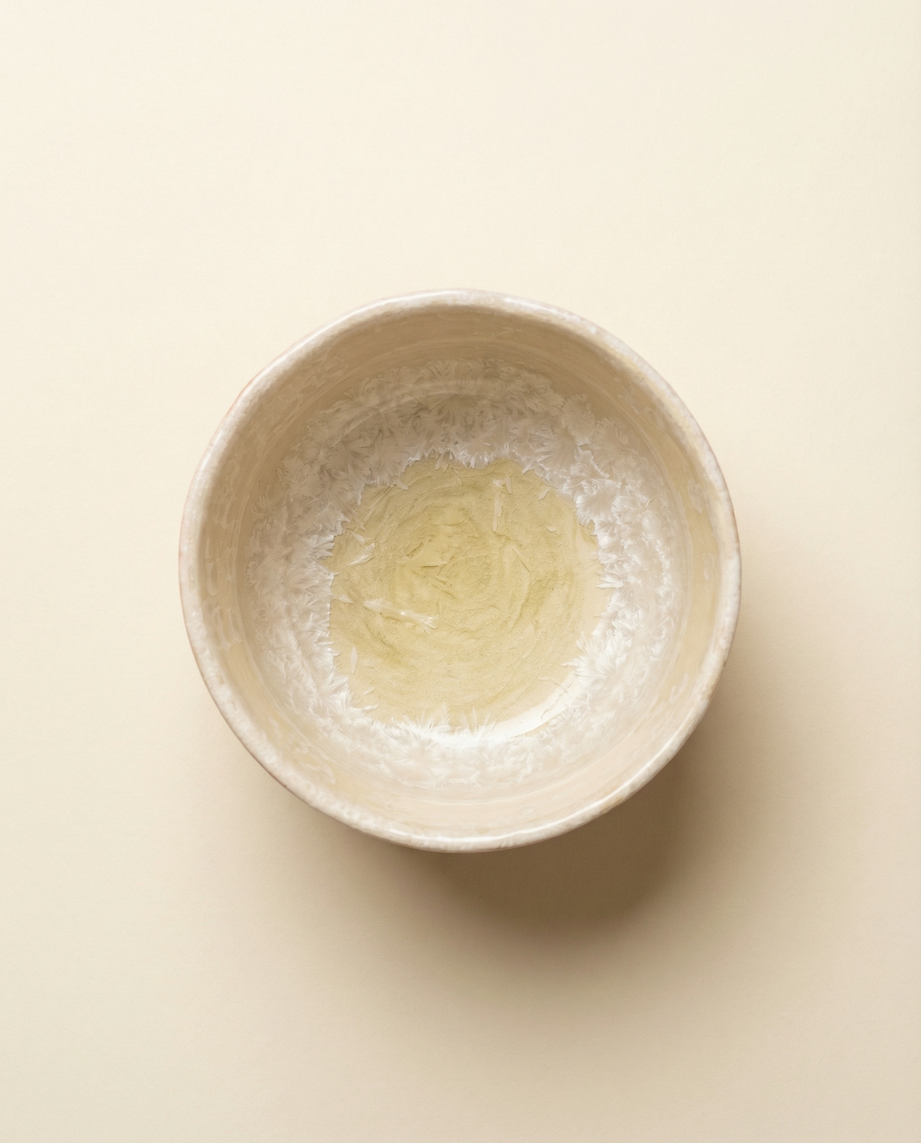 Blush Horizon Matcha Chawan — Crystal Bloom Glaze