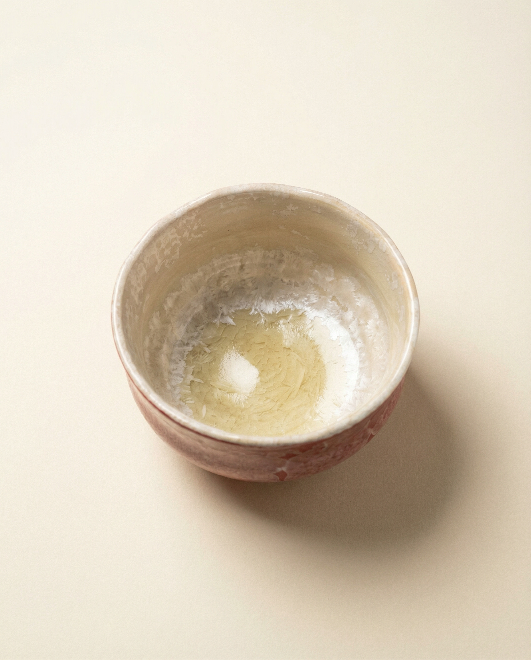 Blush Horizon Matcha Chawan — Crystal Bloom Glaze