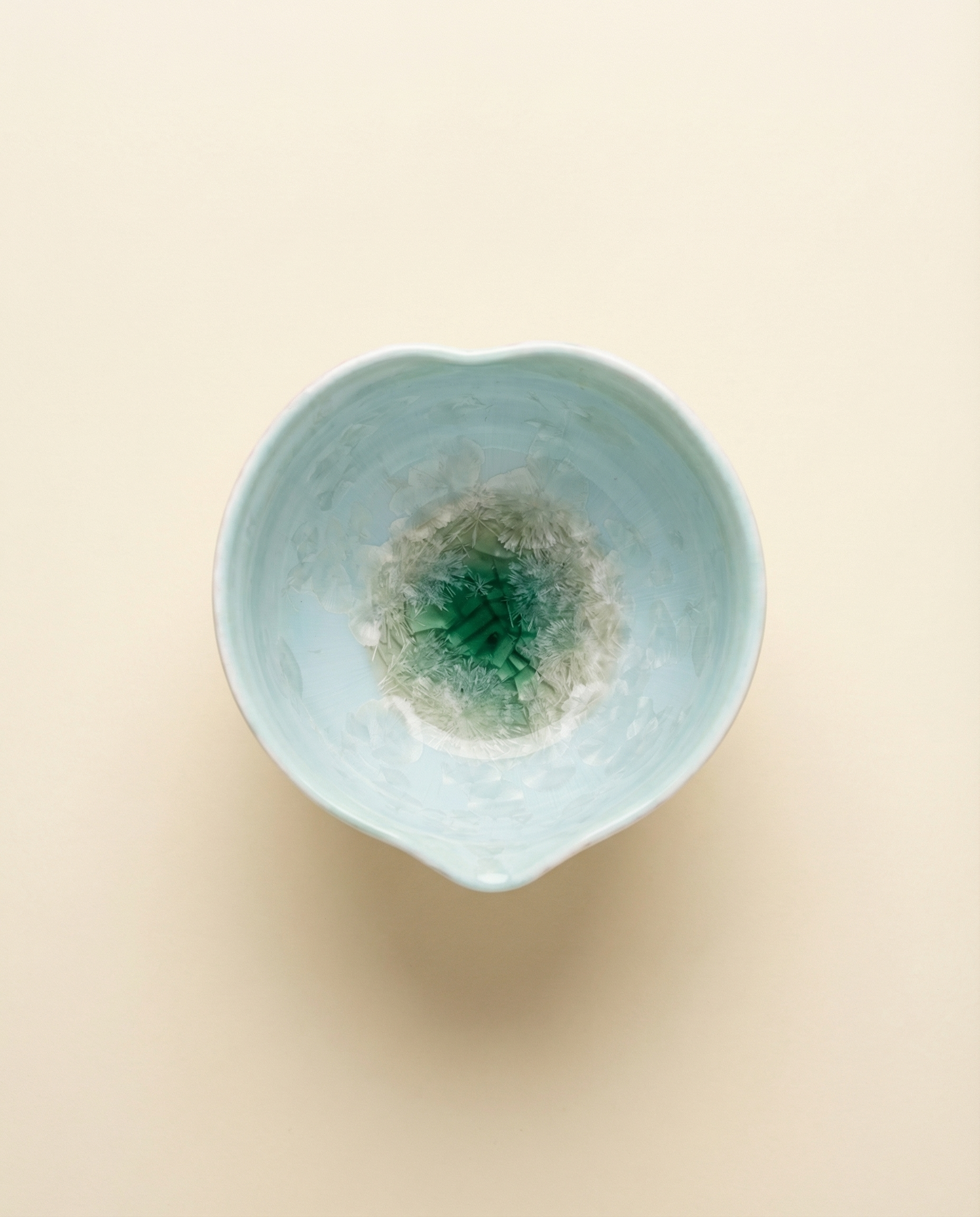 Glacier Pouring Chawan — Crystal Core Glaze