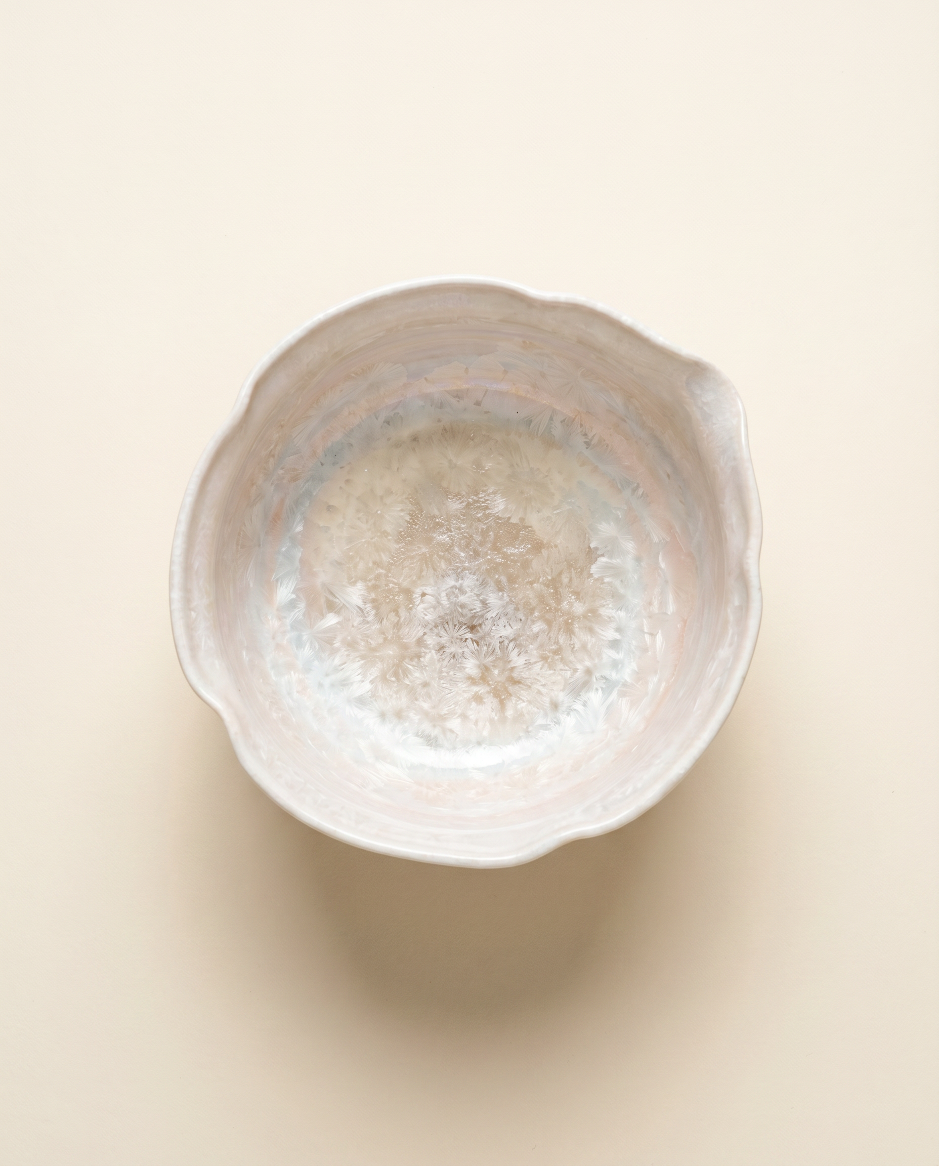 Soft Horizon Pouring Bowl — Pastel Crystal Glaze